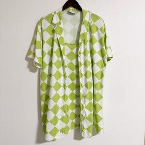ASOS 2 Piece Overshirt and Cami Dress Harlequin Checker